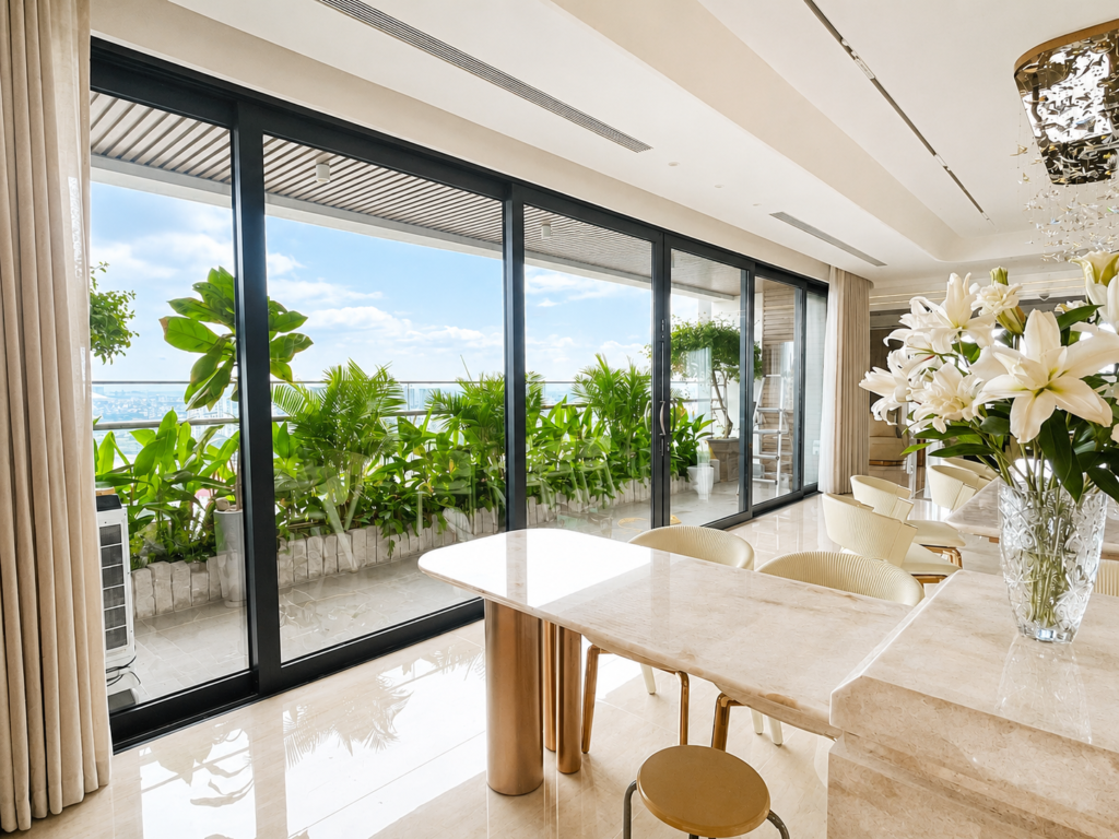 Hệ VRE180 - Cửa đi mở trượt 3 ray Viralwindow -1