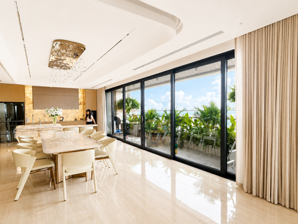 Hệ VRE180 - Cửa đi mở trượt 3 ray Viralwindow