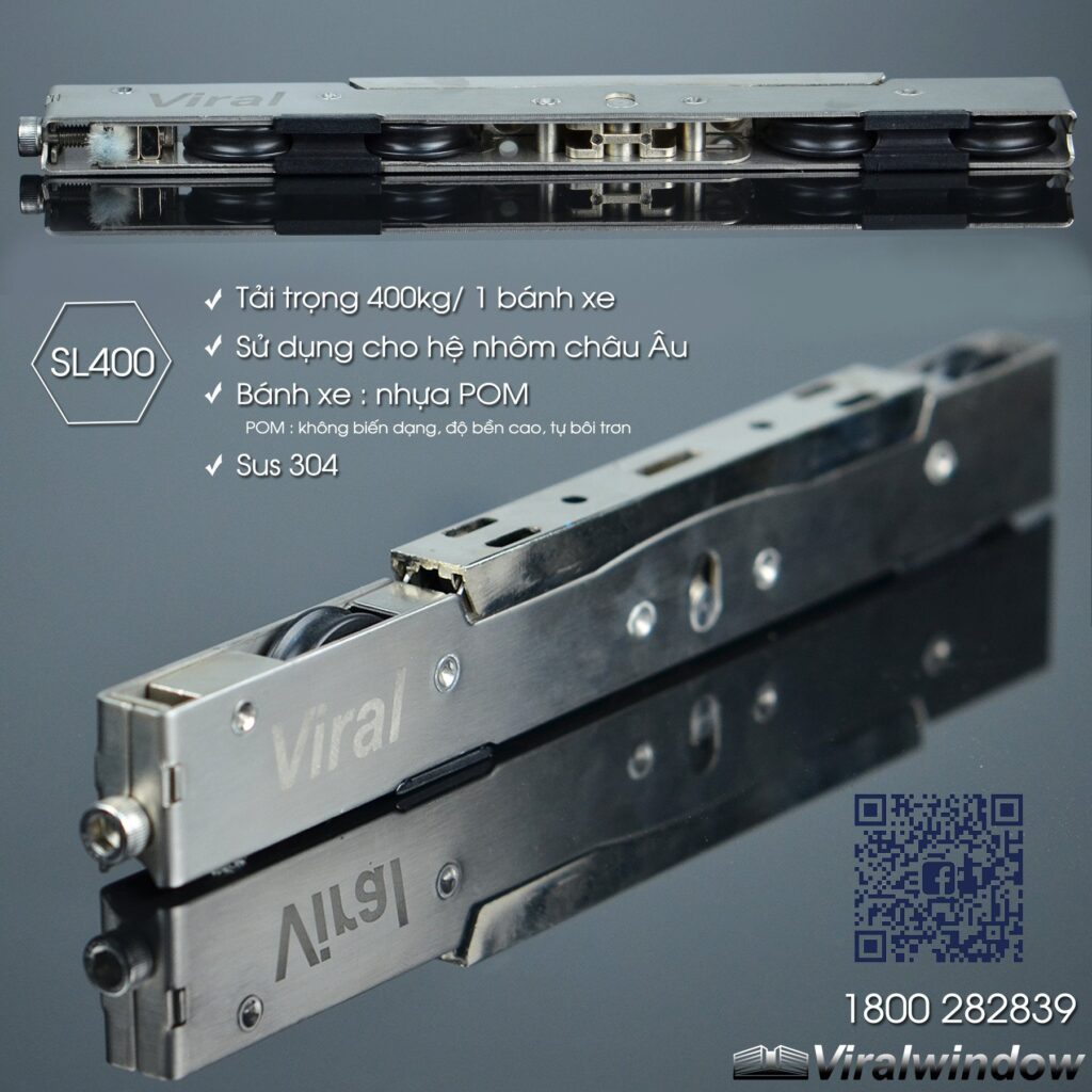Bánh xe cửa đi lùa Viralwindow